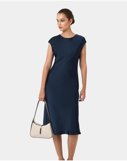 Forcast - Dulce Satin Midi Dress