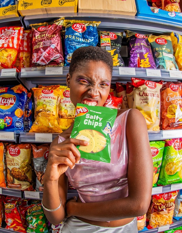 EAT MY SOCKS - Socks Salty Chips Blue