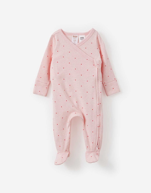 Cotton On Kids - Organic Cross Over Zip Romper