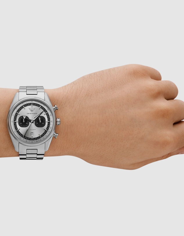 Emporio Armani - Silver Tone Chronograph Watch