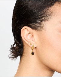 Lovisa - Waterproof Gold Plated Stainless Steel Flower & Star Earrings 3-Pack