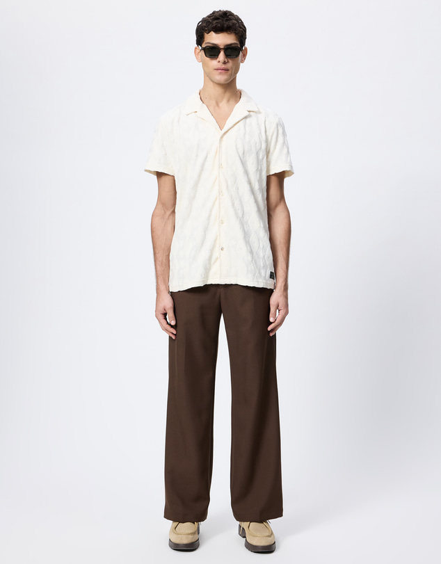 Scotch & Soda - Terry Jacquard Regular-Fit Short Sleeve Shirt
