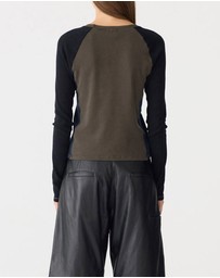 Bassike - Paneled Rib LS Baby T-Shirt