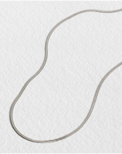 SAINT VALENTINE - Sphinx 2mm Snake Chain Necklace - Silver