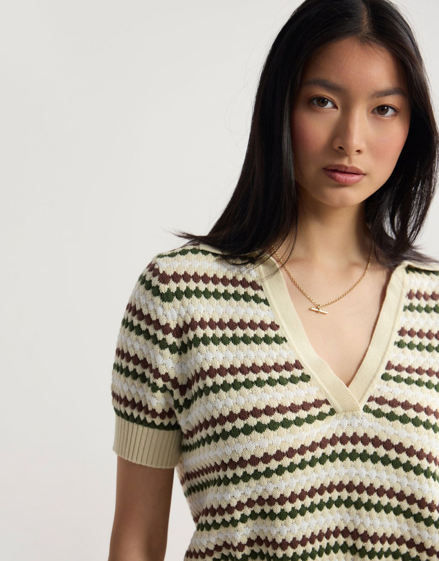 Oxford - Berlin Knitted Polo Top