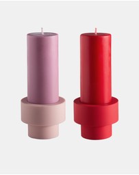 porter green - escc small pillar candle soy-blend unscented candles