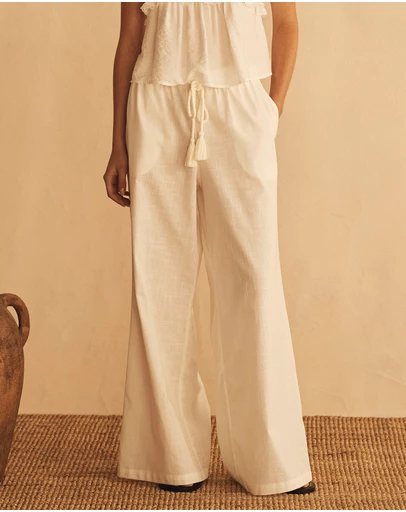 AUR OCEA - Bianca Gathered Wide Leg Pants