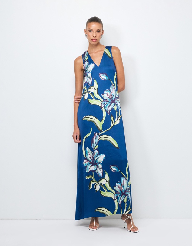 AERE - Allona V-Neck Maxi Dress