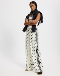 adidas Originals - Satin Polka Dots Wide Leg Pants
