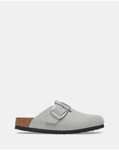 Birkenstock - Boston Big Buckle Pure Nubuck Leather Narrow Sandals - Women's