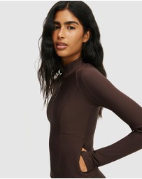 Cotton On Body Active - Fleece Lined Long Sleeve Zip Thru