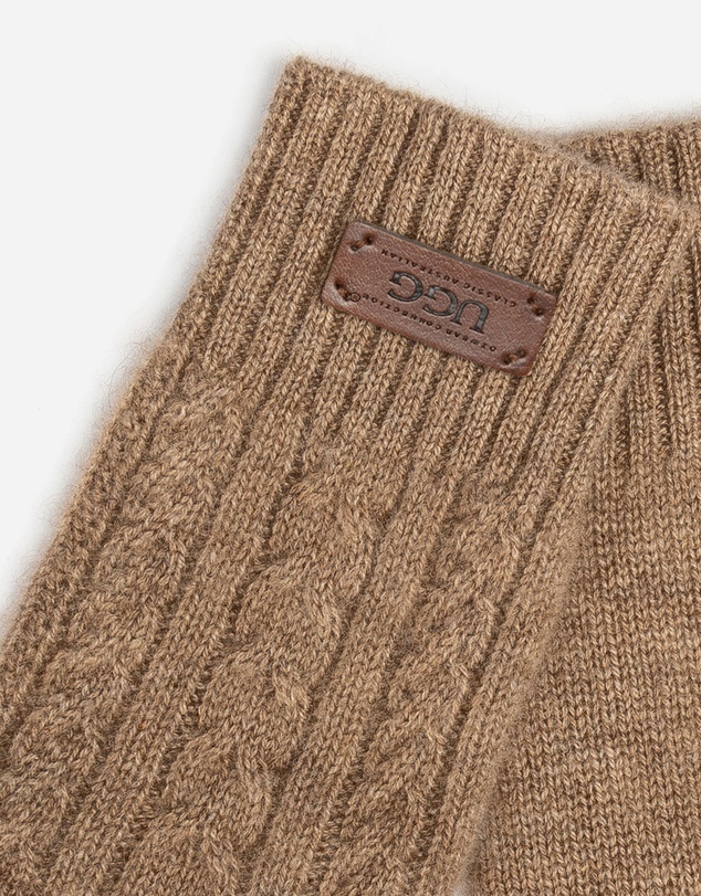 Ozwear Connection Uggs - Ugg Cable Knit Pure Cashmere Touch Screen Gloves