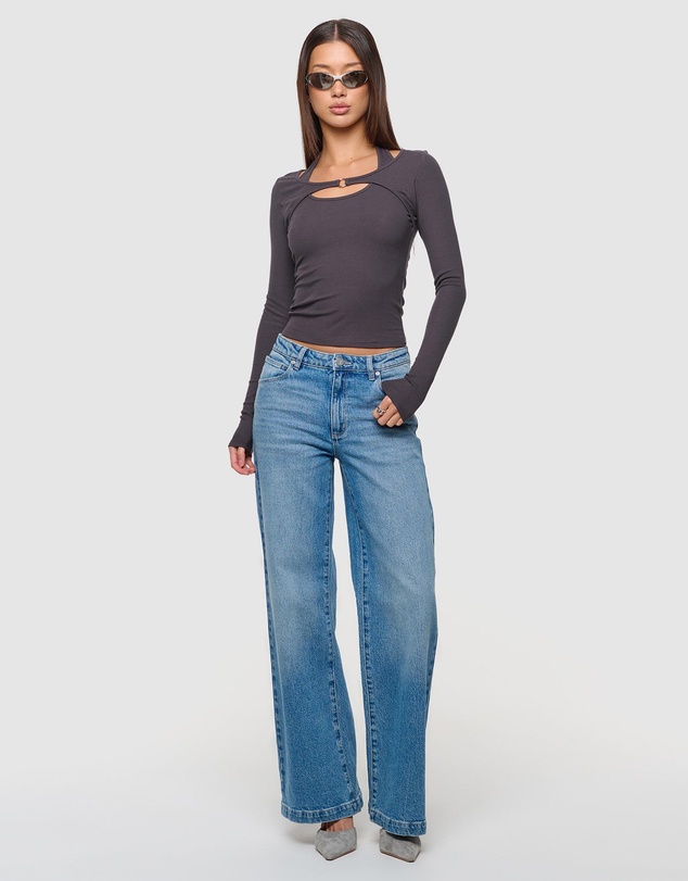 Abrand - Maya Mid Wide Jeans