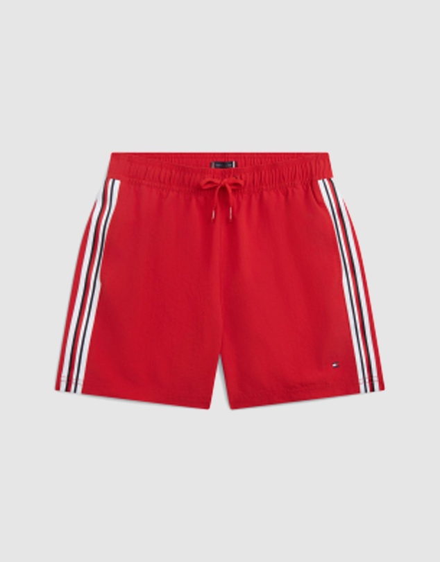 Tommy Hilfiger - Drawstring Striped Swim Shorts - Teens