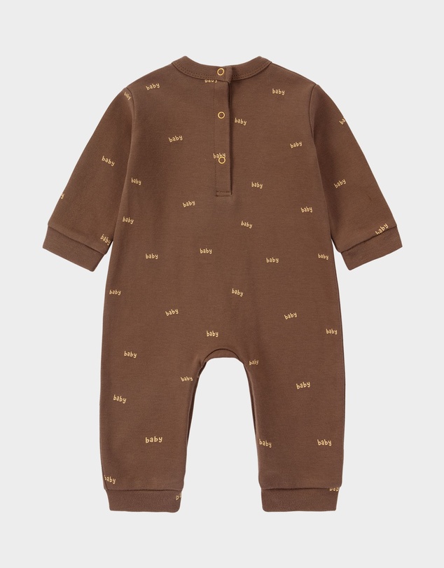 Susukoshi - Relaxed Fit Romper - Typo Baby. Caramel