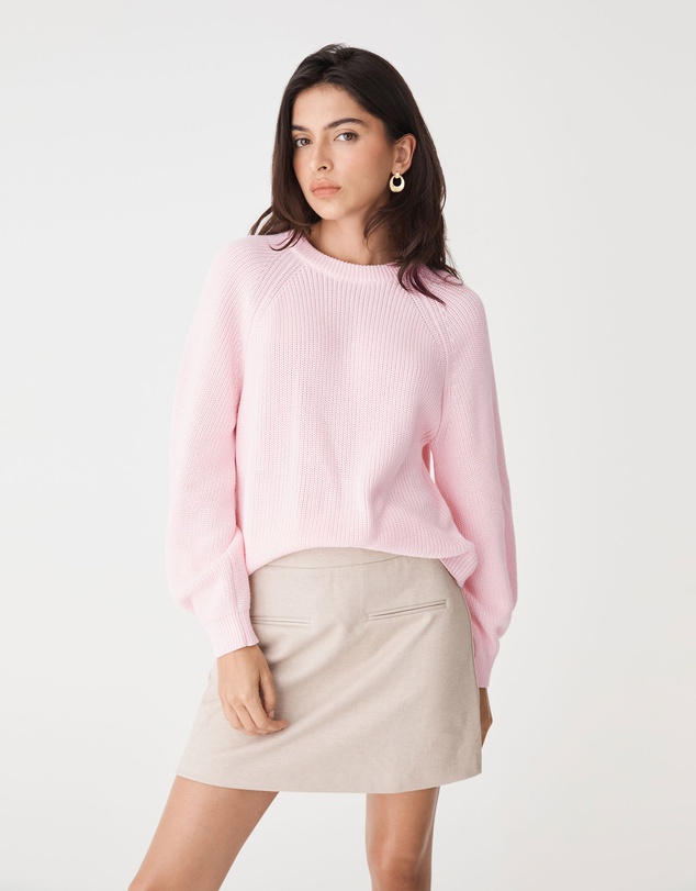 Forcast - Meg Crew Neck Rib Knit Jumper