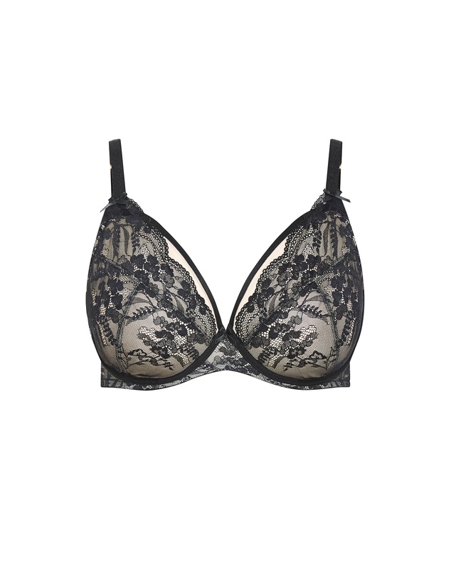 City Chic - Plus size Helena Underwire Bra - black