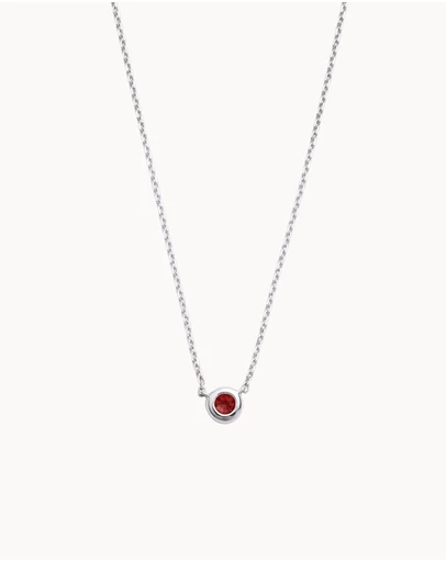 Kirstin Ash - Petite Birthstone Necklace January Garnet
