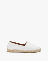 Country Road - Cr Logo Leather Espadrille
