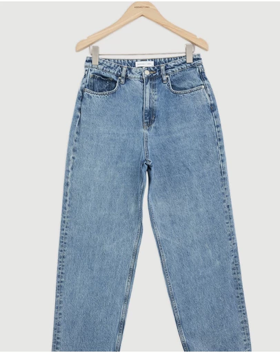 Revibe - Repaired Assembly Label Denim Relaxed Jean