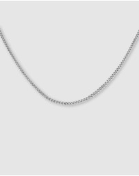 Rosefield - Flat Curb Silver Tone Necklace