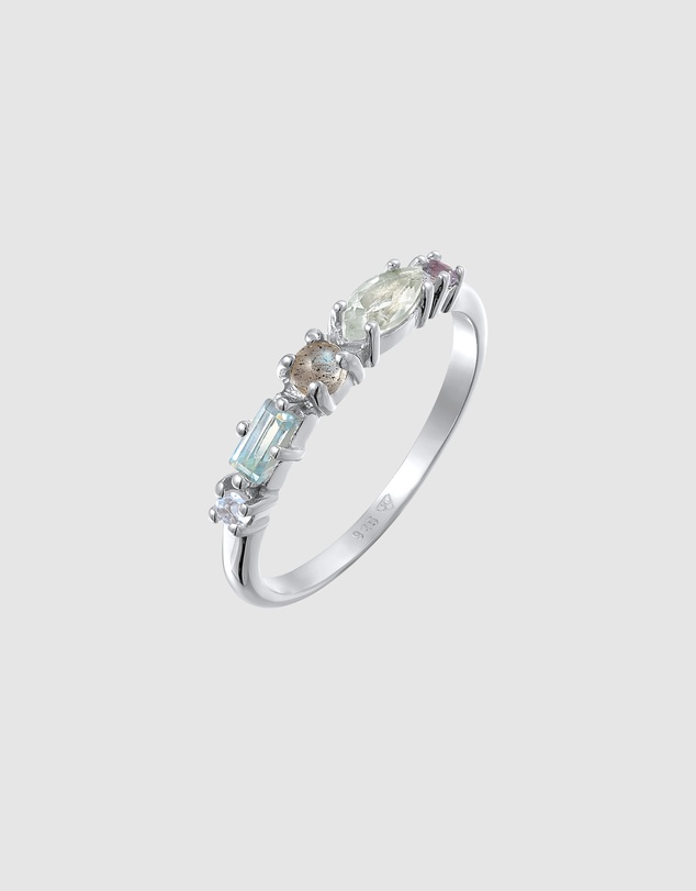 Elli Jewelry - Ring Gemstone Party 925 Sterling Silver