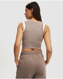 Cotton On Body Active - Active Rib Curved Hem Tank