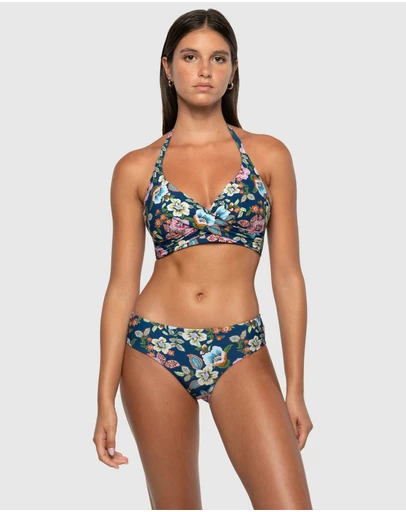 Nip Tuck Swim - Garden Gate Brigitte Multifit Halter Bikini Top