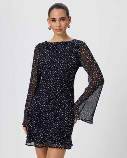 Navy Polka Dot