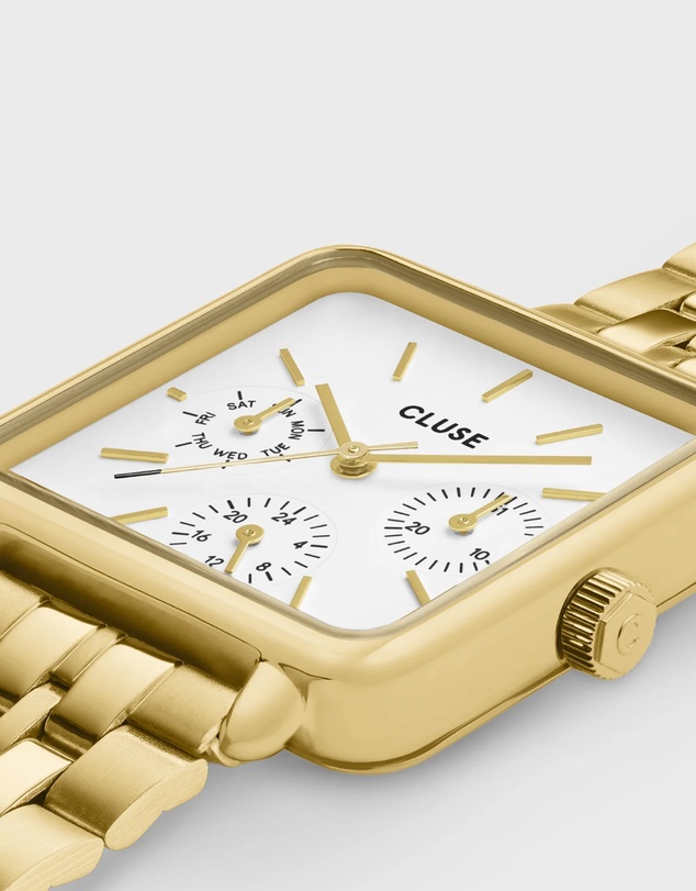 Cluse - La Tetragone Multifunction White/Gold Link