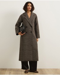 Atmos&Here - Adley Check Wool Blend Coat