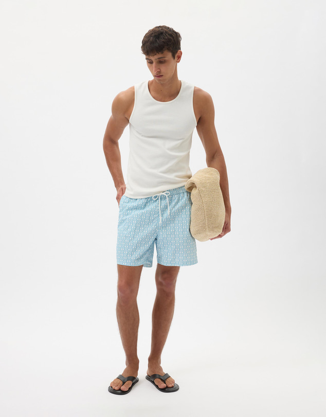 AERE - Geo Print Swim Shorts