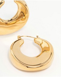 Lovisa - Waterproof Gold Plated Stainless Steel Large Hoop Earrings