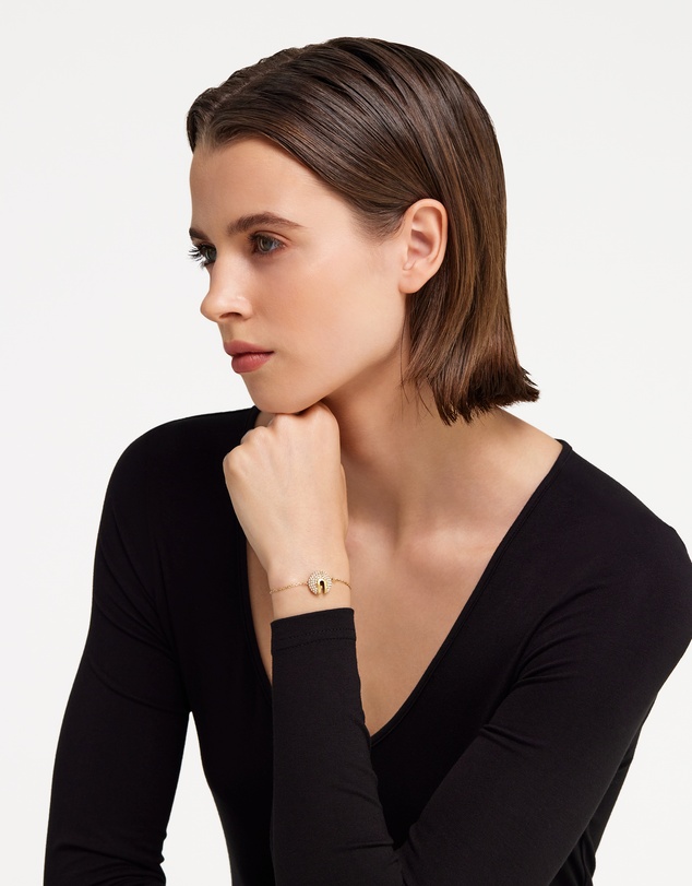 Furla - Furla Flow Crystal Pendant Gold-Tone Bracelet