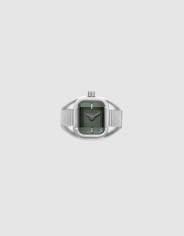 Breda - Nocturne Silver Expandable Ring Watch, 16MM