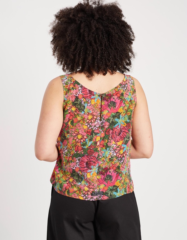The Social Outfit - Silk Shell Top - Fairfield Bloom