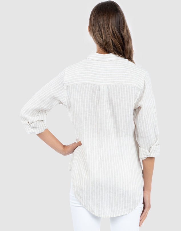 CAMIXA - Rina Striped Linen Shirt