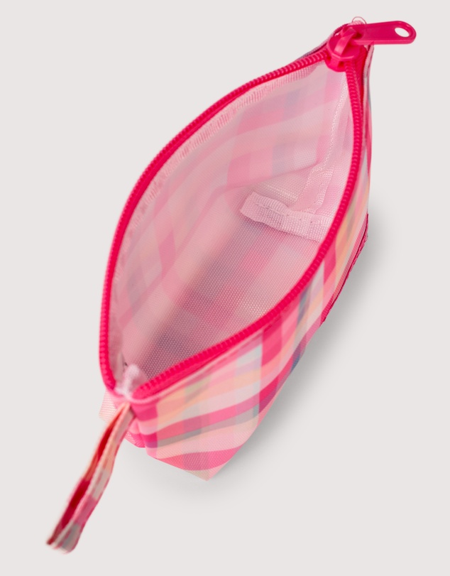 The Somewhere Co - Pink Plaid Handy Pouch Trio