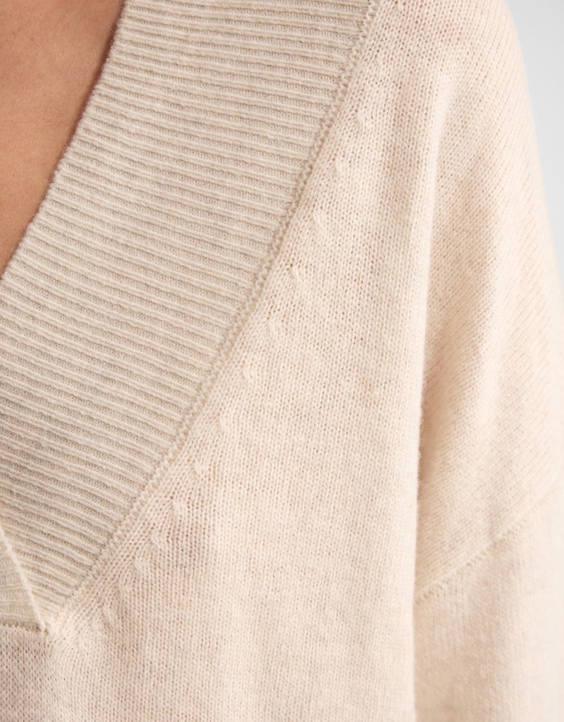 Oxford - Camille V-Neck Wool Blend Knit
