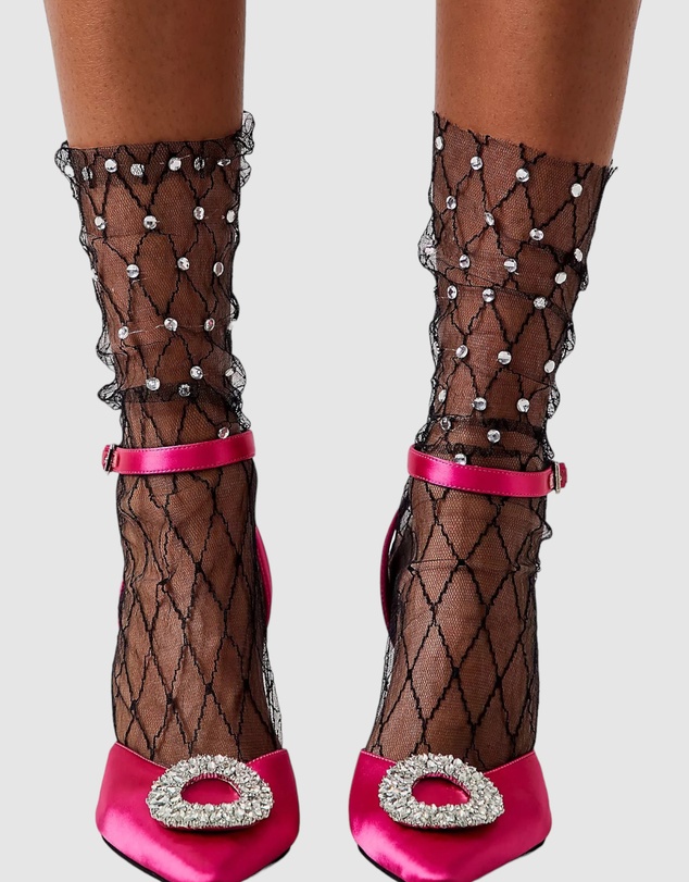 High Heel Jungle - Diamonds and Pearls Sheer Socks