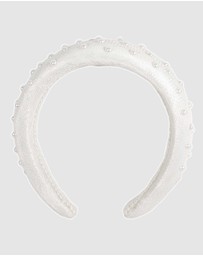 Max Alexander - White Sinamay Racing Fascinator Headband