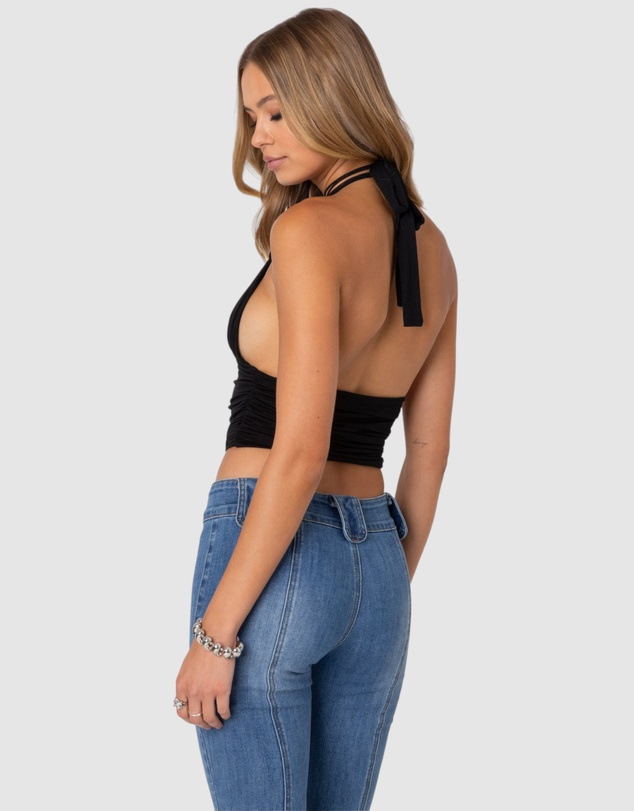 EDIKTED - Lillie Knotted Halter Top