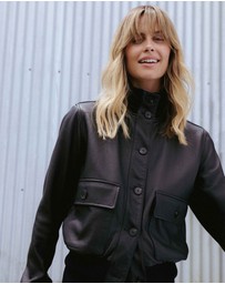 IDA+S - Isolde Leather Bomber Jacket