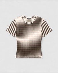 rag & bone - Luca Stripe Rib Baby Tee