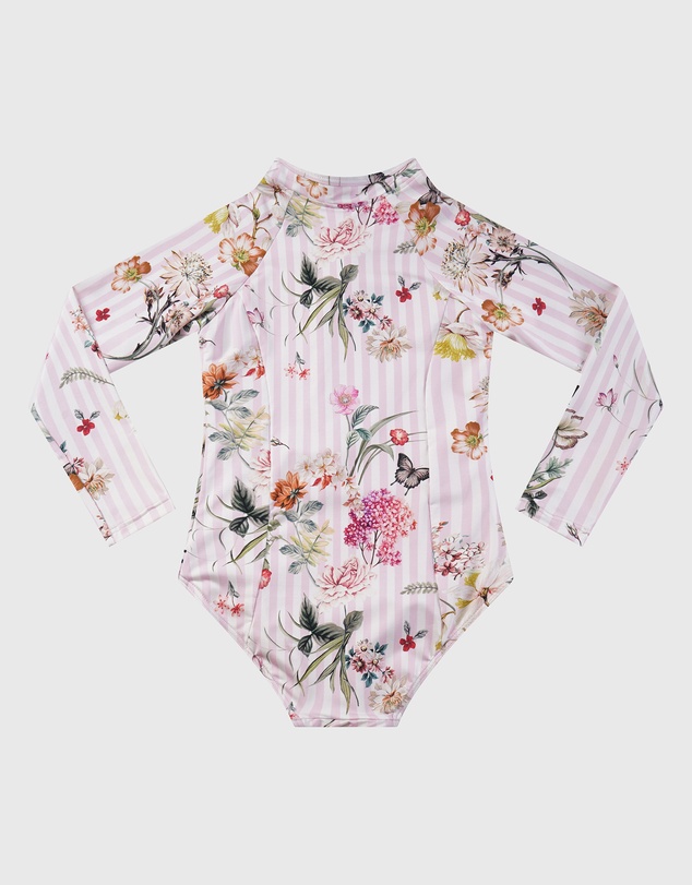 Aqua Blu Kids - Flutter Long Sleeve One Piece - Kids