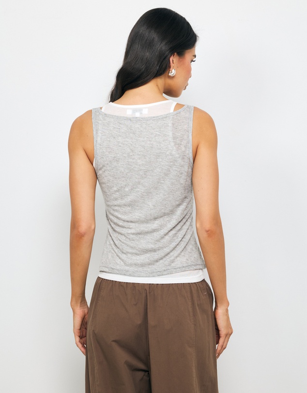 AERE - Semi Sheer Double Layered Tank