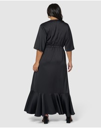 Pink Dusk by Curve Project - Smouldering Wrap Maxi Dress