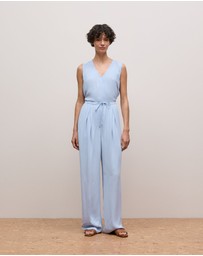 Trenery - Soft Drawcord Pant in Soft Blue