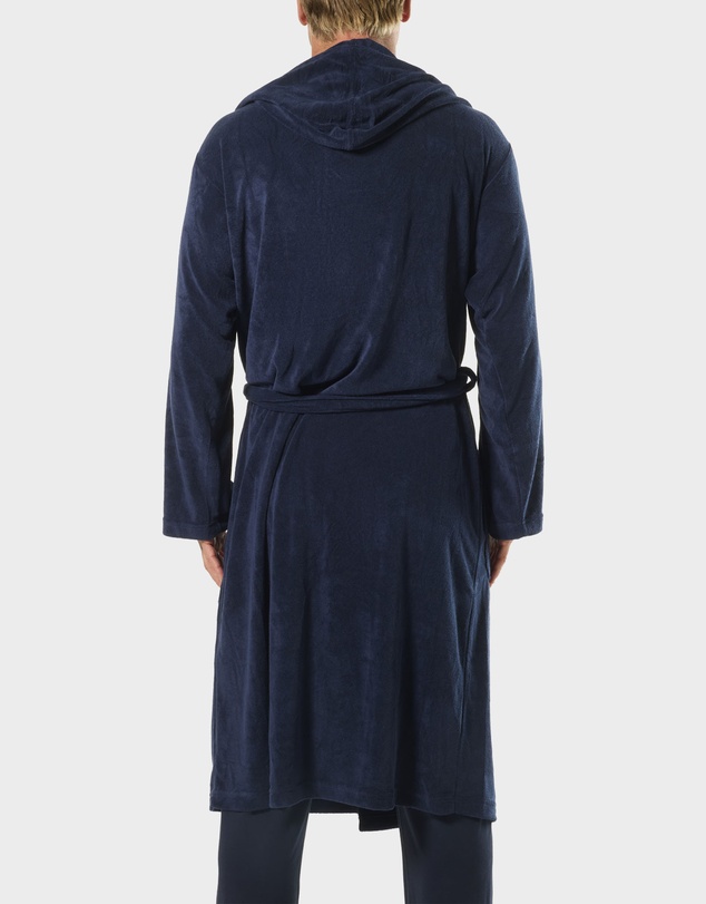 Mitch Dowd - Mens Frenchie Hooded Robe - Navy