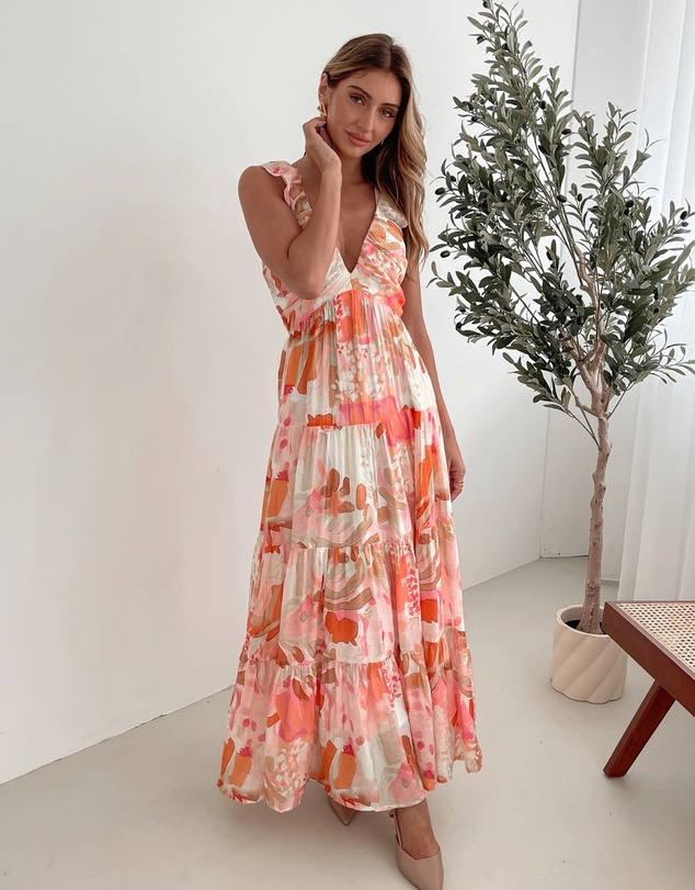 Esther & Co - Mariel Dress - Pink Floral